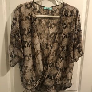 Karlie Snakeskin Top